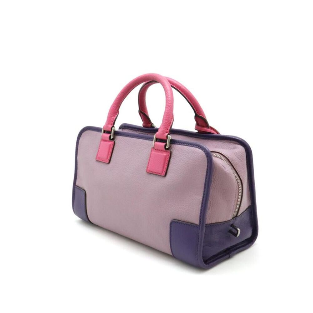 Pre Loved Loewe Vintage Loewe Leather Amazona 28 Handbag Women Violet | Purple - Picture 2 of 6